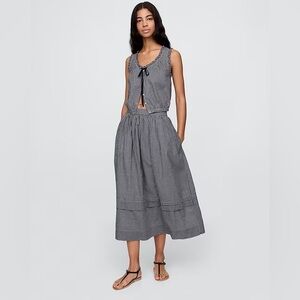 EUC Gap × DÔEN Gingham Midi Skirt Only Sz S